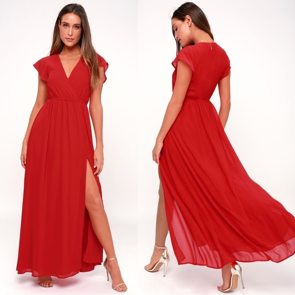 Lulus Dresses & Skirts - Lulu's Red Maxi Dress